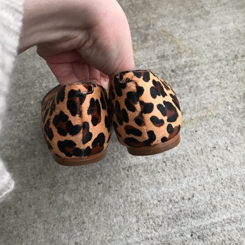 J. Crew Factory Calf Hair Leopard D’Orsay Flats - Picture 6 of 6